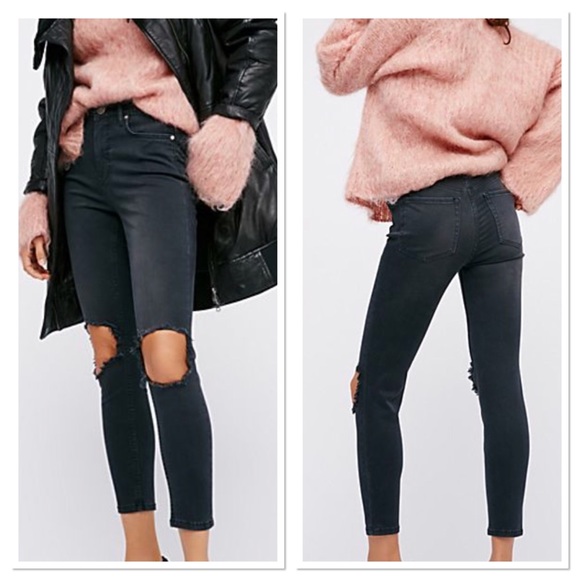Free People Denim - Free People High-Rise Ankle Busted Skinny Jeans